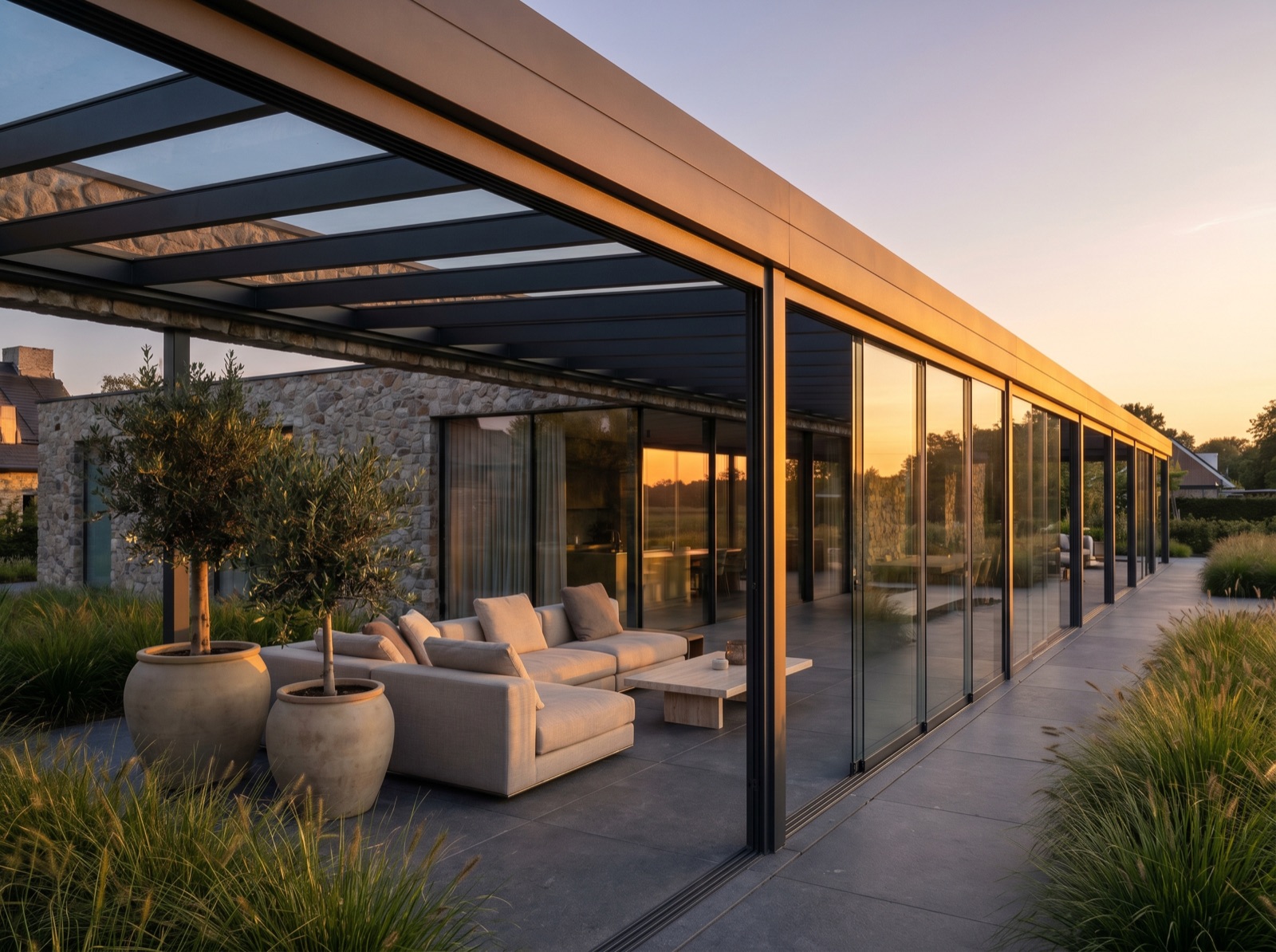 Aluminium-Terrassenüberdachung von Rossel Alusysteme